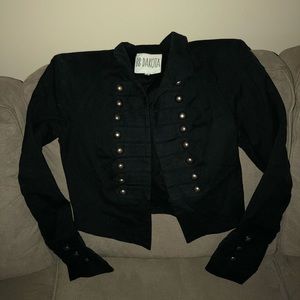 Black, military-style jacket